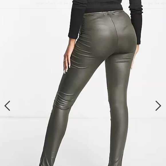 ASOS Mamalicious Maternity wet look leggings - BLACK - Picture 4 of 7
